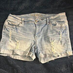 Rue21 Faded Blue Distressed Jean Shorts